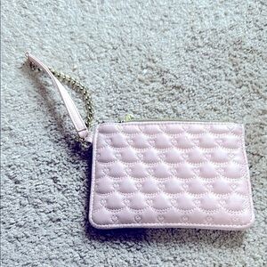Betsy Johnson Pink Quilted Wristlet